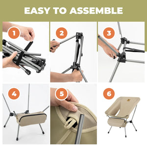 260lbs Folding Aluminum Camping Chair