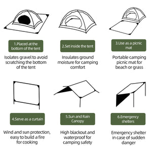 Lightweight Waterproof Picnic Blanket – Portable Foldable Mat for Camping & Beach Trips