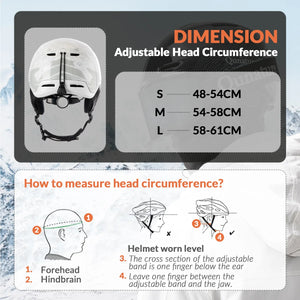 Ski Helmet with Adjustable Ventilation and Detachable Liner for Winter Sports