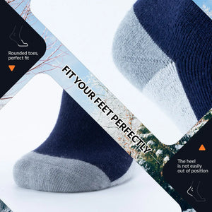 Thermal Wool Blend Ski Socks, Cold Weather Knee-high Warm Socks for Winter