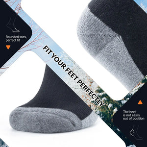 Thermal Wool Blend Ski Socks, Cold Weather Knee-high Warm Socks for Winter