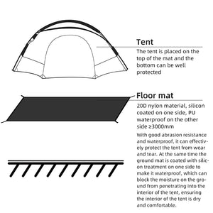 Ultra-Light Waterproof Double Floor Mat 20D Nylon Camping Pad