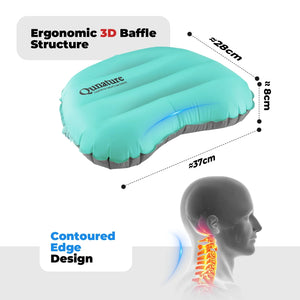 Ultralight Inflatable Camping Pillow for Neck Lumbar Support & Hiking Sleeping