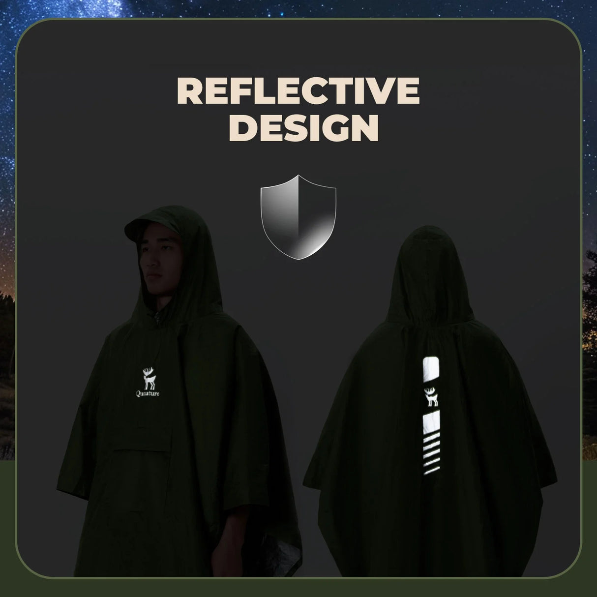 Unisex Waterproof Raincoat with Pocket for Hiking Outdoor