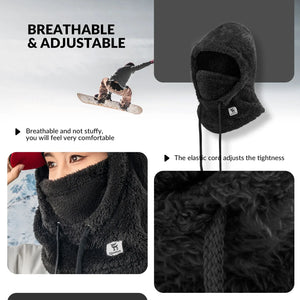 Ski Head Cover with Adjustable Ventilation and Detachable Liner for Winter Sports