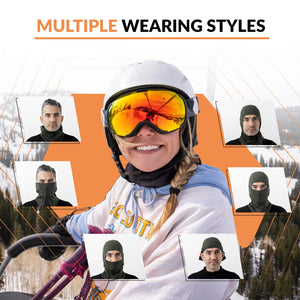 Lycra Ski Headgear with Thermal Mask for Cold-Weather Sports