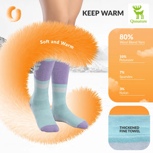 Wool Ski Socks Winter Warmth Shock Absorption for Skiing Comfort