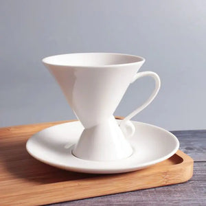 European Bone China Coffee Cup and Saucer Set