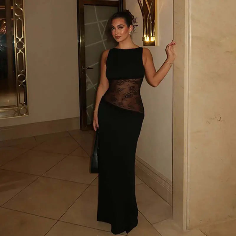 See-through Long Dress