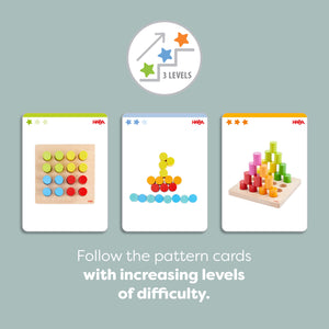 Rainbow Risers Wooden Stacking Game