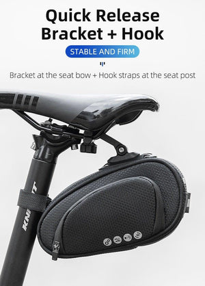 Rainproof Bicycle Bag Shock Proof Bike Bag For Reflective Large Capacity Seat Bike Bag Accessories Bag Seat Bag Bike Bag Under Seat Bicycle Bag Cycling Accessories Storage Pouch Bike For Mountain Road Bike