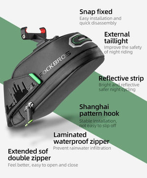 Rainproof Bicycle Bag Shock Proof Bike Bag For Reflective Large Capacity Seat Bike Bag Accessories Bag Seat Bag Bike Bag Under Seat Bicycle Bag Cycling Accessories Storage Pouch Bike For Mountain Road Bike
