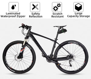 Rainproof Bicycle Bag Shock Proof Bike Bag For Reflective Large Capacity Seat Bike Bag Accessories Bag Seat Bag Bike Bag Under Seat Bicycle Bag Cycling Accessories Storage Pouch Bike For Mountain Road Bike