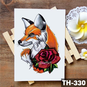 Realistic 3D Wolf Moon Temporary Tattoo Sticker Waterproof Stylish Body New Luxury Animal Tattoo For Men Women