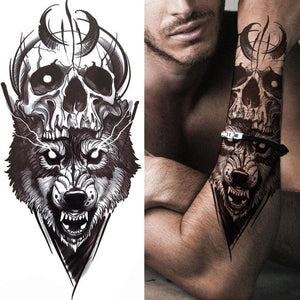 Realistic Full Arm Temporary Tattoos Sleeve Fake Tatoos Warrior Lion Tiger Flower Waterproof Tattoo Stickers For Womens Mens