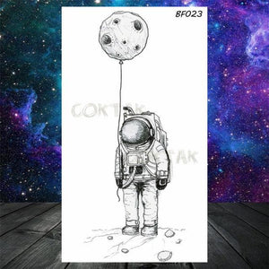 Realistic Small Planets Temporary Tattoos Arm Waterpoof Black Sticker Space Planets For Girls And Boys