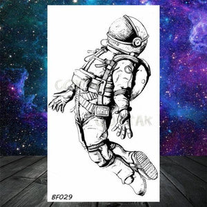 Realistic Small Planets Temporary Tattoos Arm Waterpoof Black Sticker Space Planets For Girls And Boys