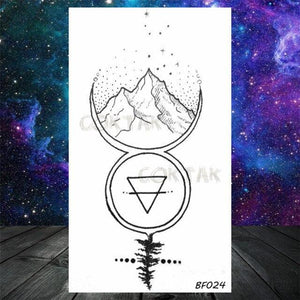 Realistic Small Planets Temporary Tattoos Arm Waterpoof Black Sticker Space Planets For Girls And Boys