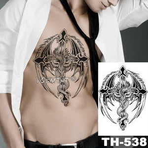 Realistic Temporary Lion Wolf Sticker Tattoo Waterproof  Elegant Body Arm Warrior Tattoo For Mens