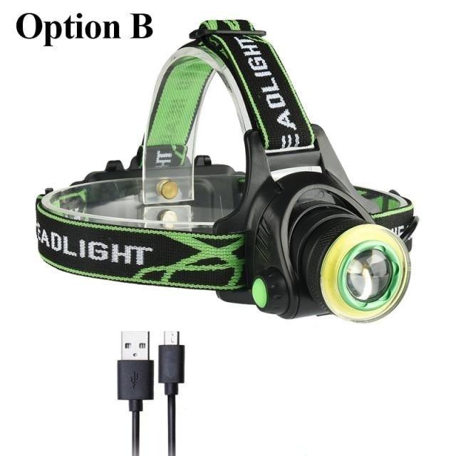 Rechargeable Adjustable 10000LM Led Headlamp Micro USB Charger Flashlight Head Lamp Portable Light Torch Flashlight For Night Work Camping Hiking  Walking
