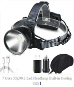 Rechargeable Adjustable Headlamp, Zoom/Waterproof LED White Yellow Color High Lumen Headlamp Flashlight Torch Power Bank For Adult Outdoor Camping Fishing Adventures