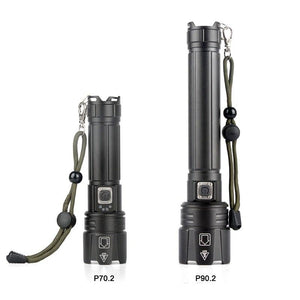 Rechargeable LED Flashlight High Lumen USB Ultra Bright Adjustable Powerful Zoomable Flashlight Water Resistant For  Daily Household and Outdoor Camping Hiking Riding Running