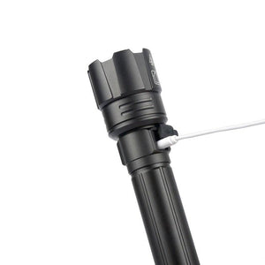 Rechargeable LED Flashlight High Lumen USB Ultra Bright Adjustable Powerful Zoomable Flashlight Water Resistant For  Daily Household and Outdoor Camping Hiking Riding Running