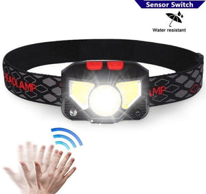Rechargeable Powerful USB LED High Lumen Headlamp Ultra-Light Bright Headlight Waterproof Sensor Head Light  For Outdoors Camping Running Hiking Biking Fishing
