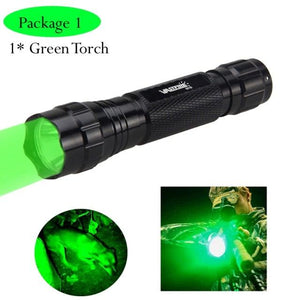 Rechargeable USB Charger High Lumen LED  Light Tactical Flashlight With Rail Mount Led Light White Tactical  Flashlight Pressure Switch For Long Distance Night Hunting