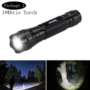 Rechargeable USB Charger High Lumen LED  Light Tactical Flashlight With Rail Mount Led Light White Tactical  Flashlight Pressure Switch For Long Distance Night Hunting