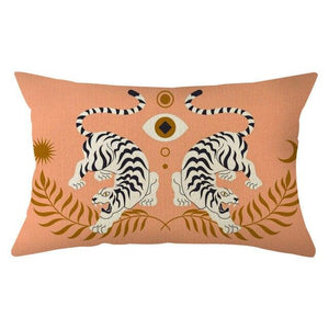 Rectangle Cushion Cover Cotton Fine Linen Pillowcase Brilliant Decorative Lined Linen Comfortable Cushion Covers Throw Pillow Cases For Sofa Pillows Baby Family Home Accessories