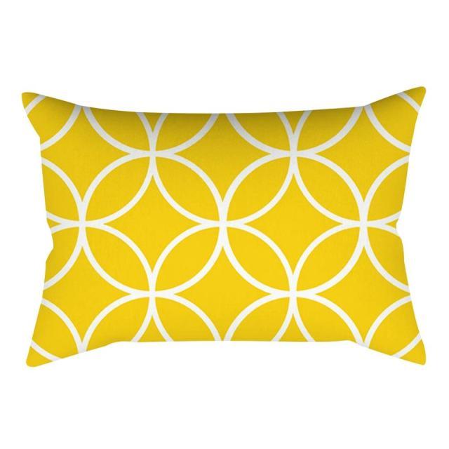 Rectangle Yellow Pillow Case Sofa Car Seat Cushion Cover Home Textile Modern Decorative Geometric Outdoor Pillow Cushion Covers Case For Couch Living Room Fashion Pillowcase 30x50CM