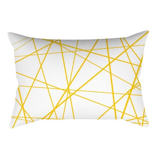 Rectangle Yellow Pillow Case Sofa Car Seat Cushion Cover Home Textile Modern Decorative Geometric Outdoor Pillow Cushion Covers Case For Couch Living Room Fashion Pillowcase 30x50CM