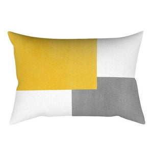 Rectangle Yellow Pillow Case Sofa Car Seat Cushion Cover Home Textile Modern Decorative Geometric Outdoor Pillow Cushion Covers Case For Couch Living Room Fashion Pillowcase 30x50CM