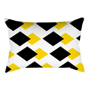 Rectangle Yellow Pillow Case Sofa Car Seat Cushion Cover Home Textile Modern Decorative Geometric Outdoor Pillow Cushion Covers Case For Couch Living Room Fashion Pillowcase 30x50CM