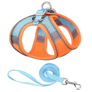 Reflective Dogs Harness with Leash Adjustable Harness Vest Breathable Collars