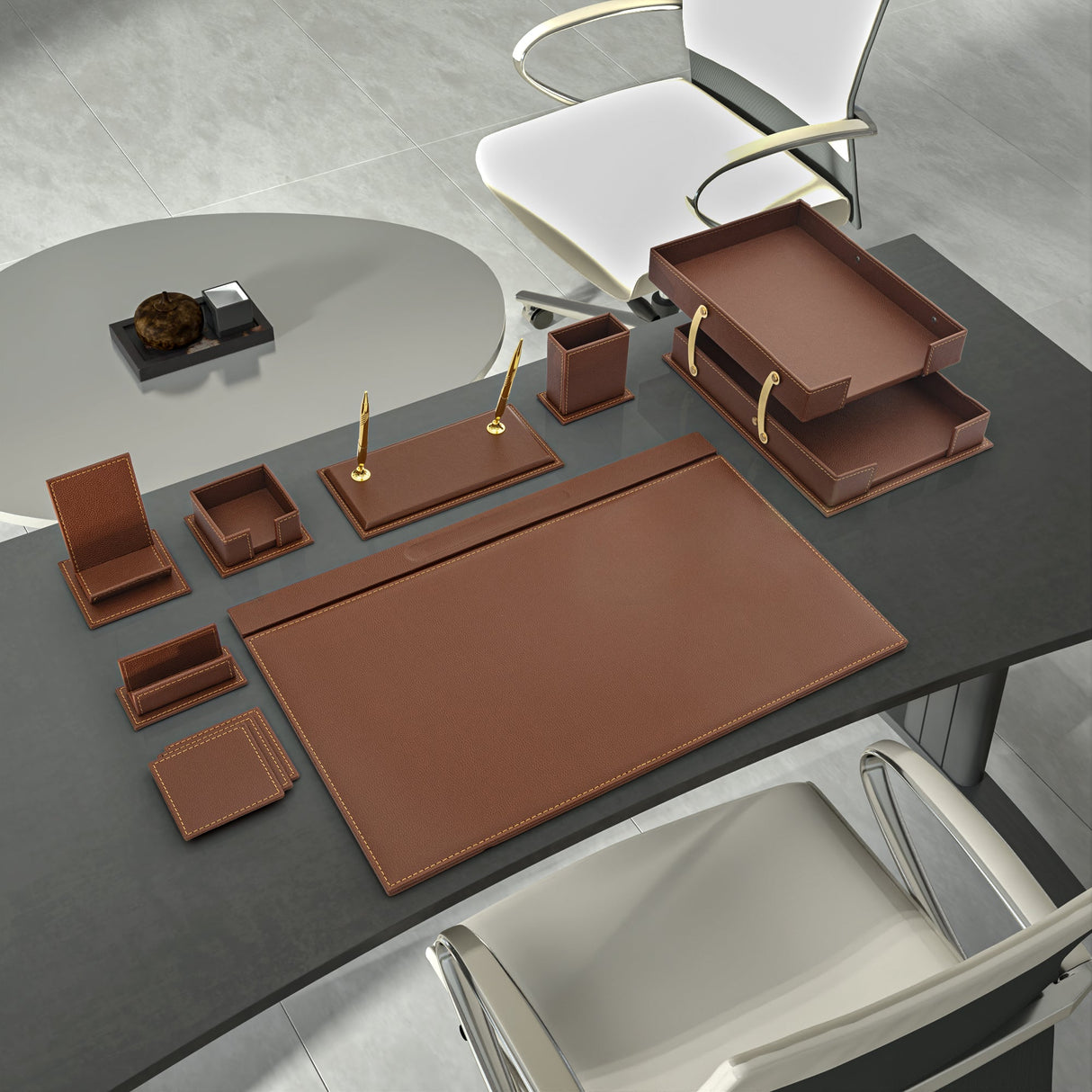 MOOG Classic Desk Organizer - Brown - 12 PCS