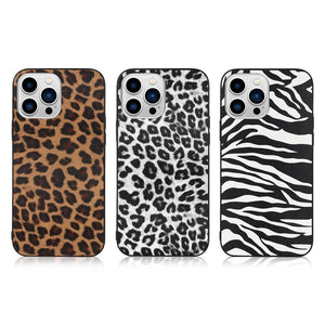 Retro Crocodile Leopard Snake Zebra Pattern Texture PU Leather Cases For iPhone 14 13 Phone Cover Unique Design Shockproof Soft Grip Leather Phone Case For iPhone