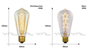 Retro Edison Bulb ST64 A19 T45 G80 G95 G125 Incandescent Light Bulb E27 220V 40W filament bulb lighting tubes Edison