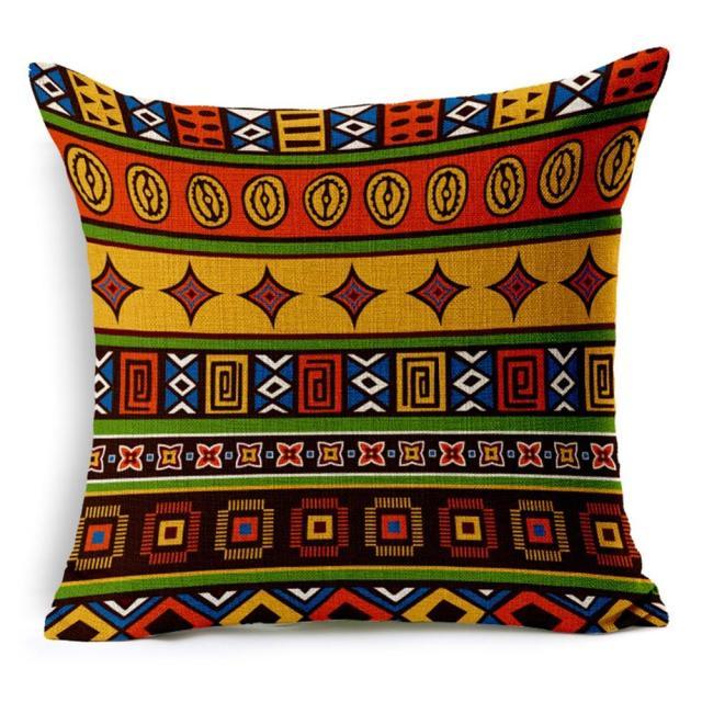 Retro High Quality Pillowcase Ethnic Stripes Linen Decorative Throw Pillow Cover For Couch Sofa Bed Bohemian Retro Stripe Cotton Blend Linen Pillow Case Cushion Cover Car Textile Printed Decor 45X45CM