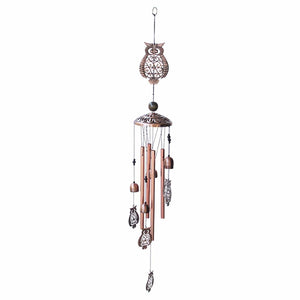 Retro Metal Romantic Wind Catcher Animal Wind Chime Iron Art Wind Bell Tubes Aluminum Tubes Hanging Art Wind Bell Gift Hanging Pendant Ornament For Home Xmas Mom Gifts Festival Balcony Garden Decoration