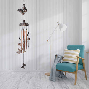 Retro Metal Romantic Wind Catcher Animal Wind Chime Iron Art Wind Bell Tubes Aluminum Tubes Hanging Art Wind Bell Gift Hanging Pendant Ornament For Home Xmas Mom Gifts Festival Balcony Garden Decoration