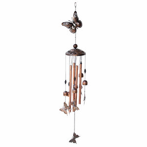 Retro Metal Romantic Wind Catcher Animal Wind Chime Iron Art Wind Bell Tubes Aluminum Tubes Hanging Art Wind Bell Gift Hanging Pendant Ornament For Home Xmas Mom Gifts Festival Balcony Garden Decoration