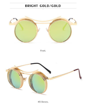 Retro Metal Round Circle Frame Sunglasses For Men New Fashionable New Round Shape Style Glasses For Women New Vintage Luxury Style Retro Sunglasses