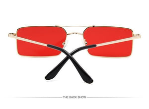 Retro Summer Rectangle Sunglasses For Women Glasses Style New Vintage Design Sun Glasses Metal Lightweight Frame Glasses For Women