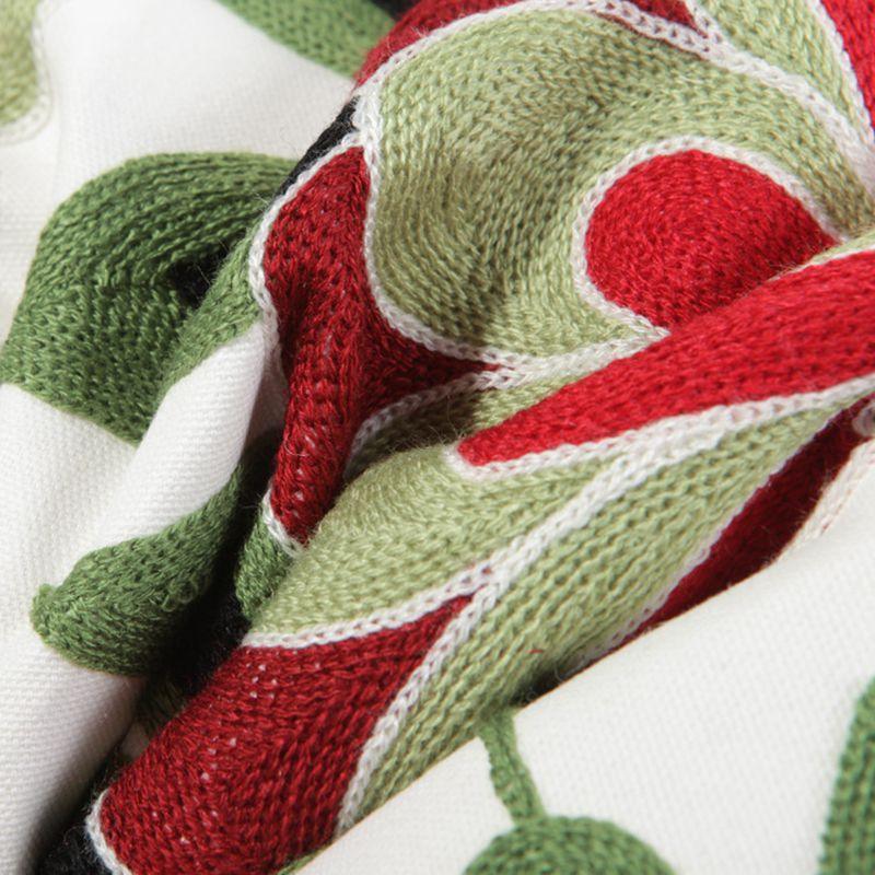 100% Cotton Embroidery Flower Pattern Pillow Cover Home Decoration Sofa Cushion Cover Housewarming Gift Pillow Case Decorative Embroidered Pillow Cover Handmade Cotton Cover For Throw Pillows Beautiful Modern Floral Patterns 45x45cm