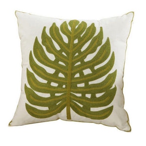 100% Cotton Embroidery Flower Pattern Pillow Cover Home Decoration Sofa Cushion Cover Housewarming Gift Pillow Case Decorative Embroidered Pillow Cover Handmade Cotton Cover For Throw Pillows Beautiful Modern Floral Patterns 45x45cm