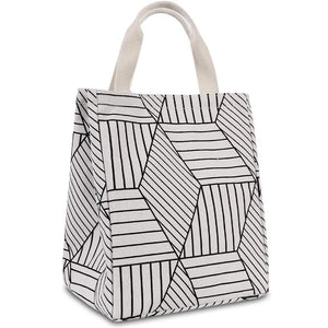 Reusable Lunch Bag Insulated Lunch Box Canvas Fabric with Aluminum Foil