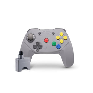 Retro Fighters N64 Controller Wireless Brawler64 (Gray)