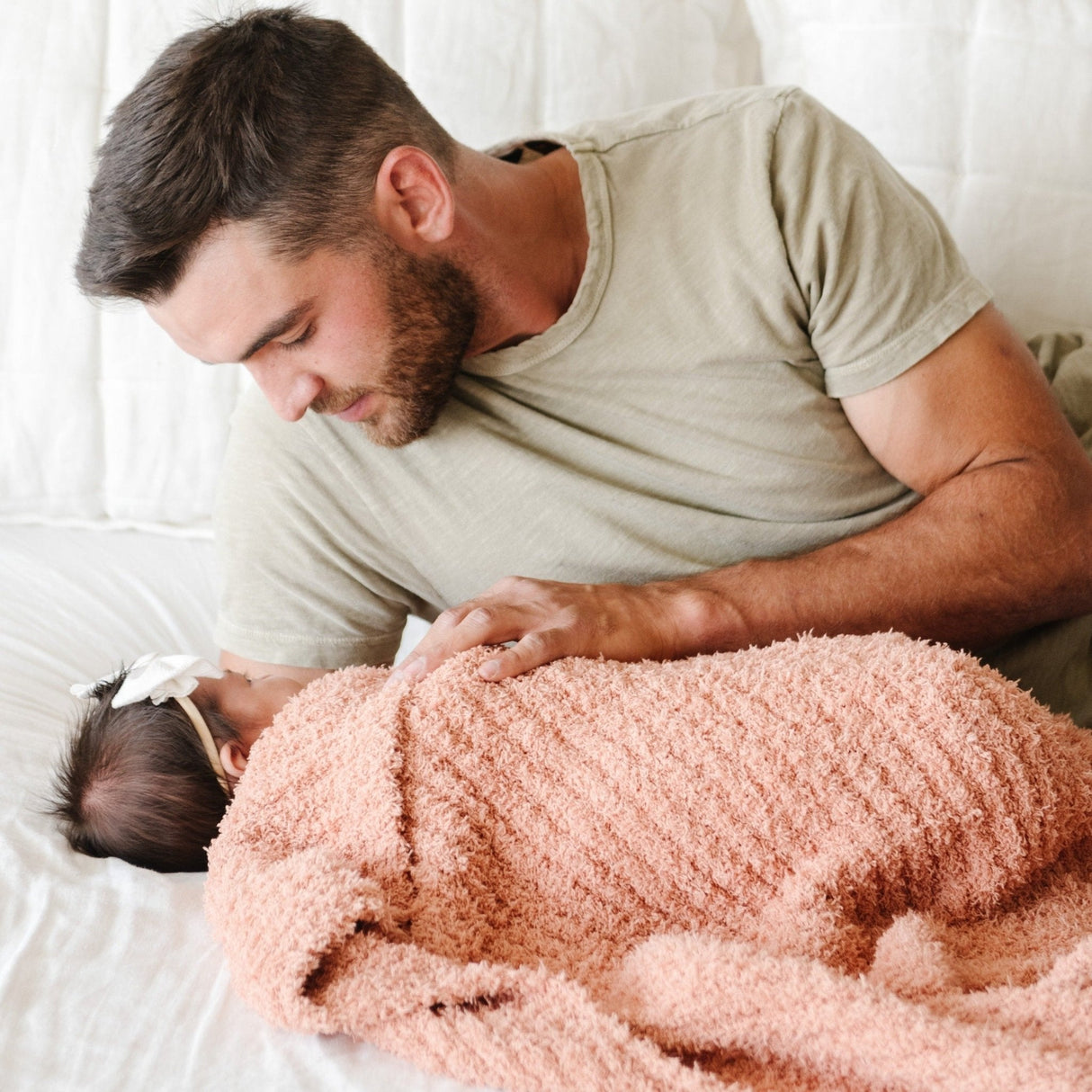 Ribbed Bamboni® Receiving Blanket 30x40 Inch Microfiber
